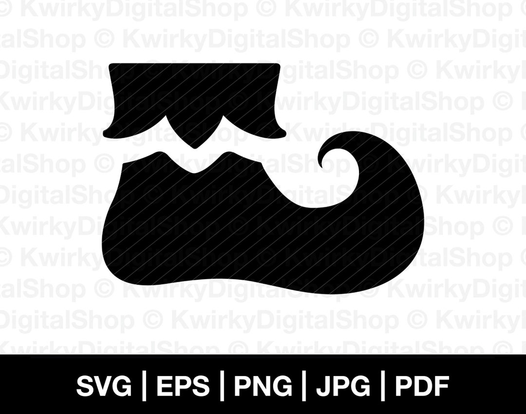 Elf Boot SVG Eps Png Jpg Pdf Cricut Cut File Digital Download