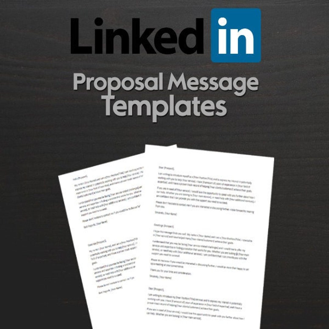 8 Linkedin Proposal Message Templates Linkedin DM Message Etsy 8 Linkedin Proposal Message Templates Linkedin DM Message Etsy