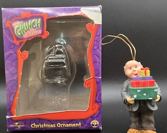 Vintage Dr Seuss How The Grinch Stole-kerstversiering Whoville Man Met cadeaus