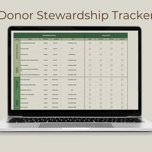 Donor Stewardship Tracker Spreadsheet | Google Sheets Template ...