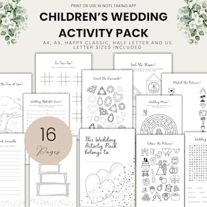 printable kids wedding games
children's wedding coloring book