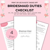 Editable Bridesmaid Expectations Card Bridesmaid Contract What to