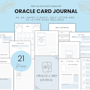 Tarot-Lesejournal Orakel-Kartenplaner Druckbares tägliches Kartenlese-Bundle Tarot-Arbeitsbuch Hexe Grimoire Planer Spiritualität Tagebuch