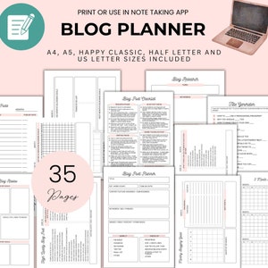 Blog Post Planner for Blogger Planner Goodnotes Blog Post Plan Template for Content Creator Planner Blog Writing Post Printable Blog Planner