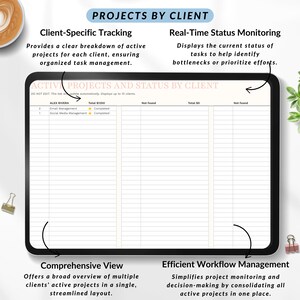 Daily task planner for virtual assistant workflow optimization
Client and task management spreadsheet for freelancers