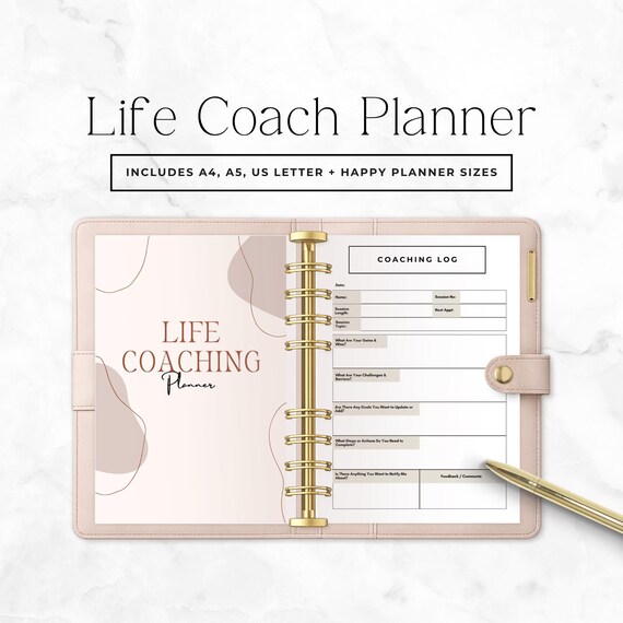 Coaching Planner Printable Life Coach Workbook for Personal Development Coach Journal Bundle Mindset Coaching Worksheets Instant Download P4