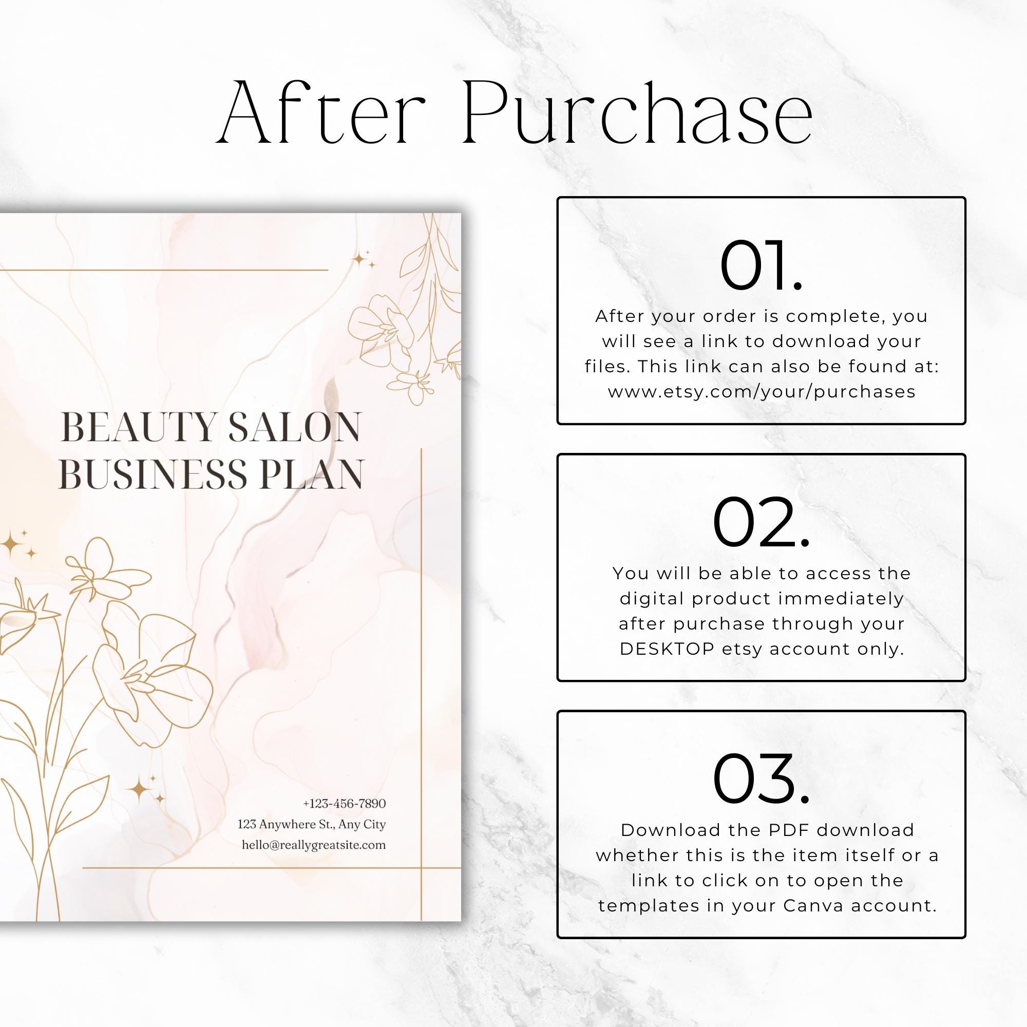 Beauty Salon Business Plan Canva Template, Editable Spa Startup Planner ...