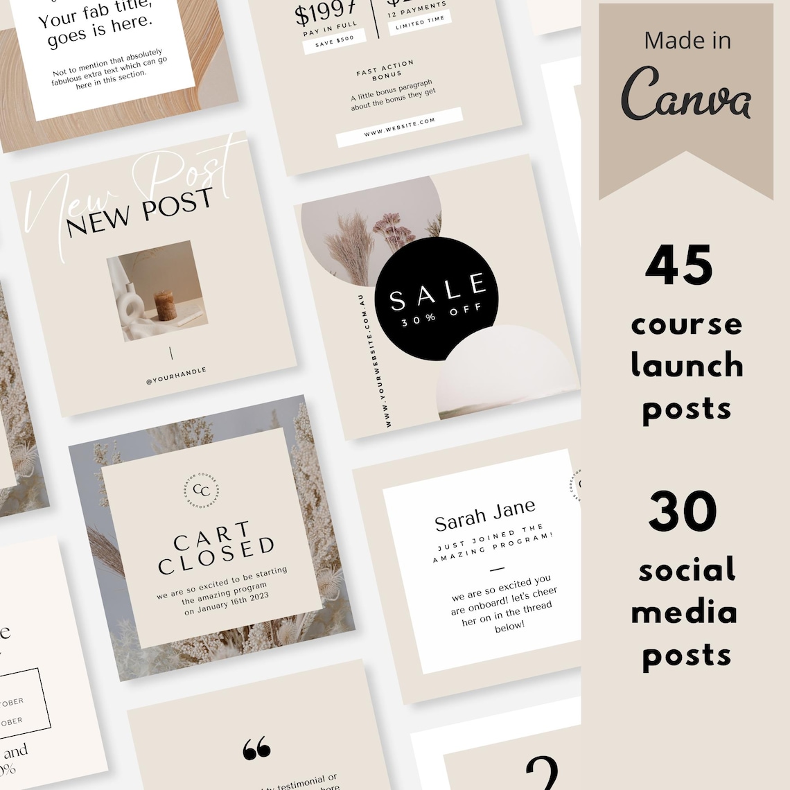 Course Creator Template Bundle Course Creator Toolkit Coaching Bundle