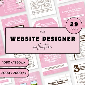 Website Designer Instagram Posts Editable Web Design Social Media Templates Web Creator Bundle Website Builder Branding Kit Canva Templates