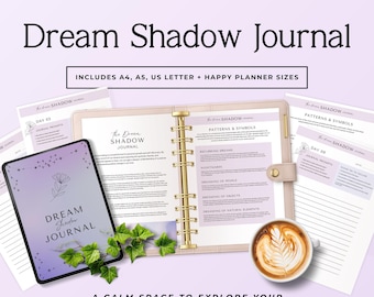 Dream Journal Printable PDF | Dream Interpretation Workbook | Lucid Dream Tracker | Guided Journal | Instant Download | A4 & US Letter