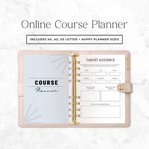 Printable Course Planner, Online Course Launch Planner, Course Design Workbook for Coaches, Digital Product Planning Kit P2