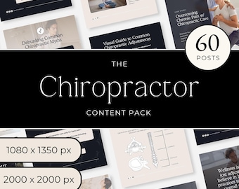 Chiropractor Social Media Templates, Customizable Instagram Posts, Canva Designs for Health Professionals, Chiropractic Marketing Bundle P3