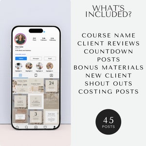 course creator template bundle
online course launch marketing kit