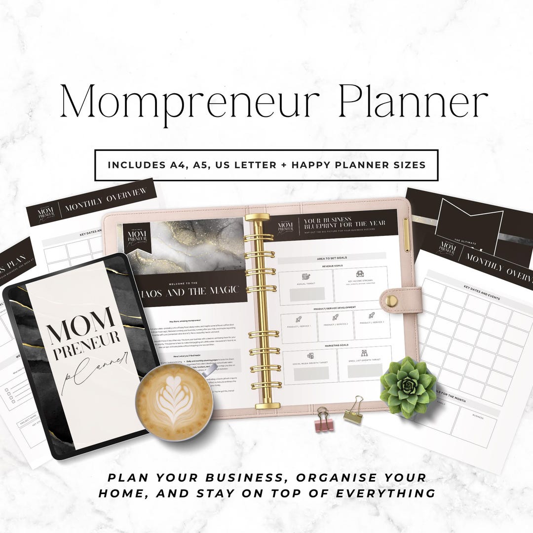 Mompreneur Planner Printable, Life and Business Planner for Busy Moms ...