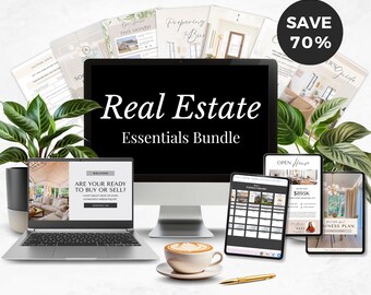 Real Estate Template Bundle | Customizable Realtor Branding Kit, Seller and Buyer Guides, Business Plan & Marketing Templates P2