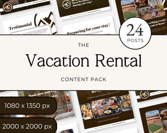Airbnb Instagram Templates | Vacation Rental Social Media Kit | Canva Post Templates | Editable Host Marketing | Digital Download