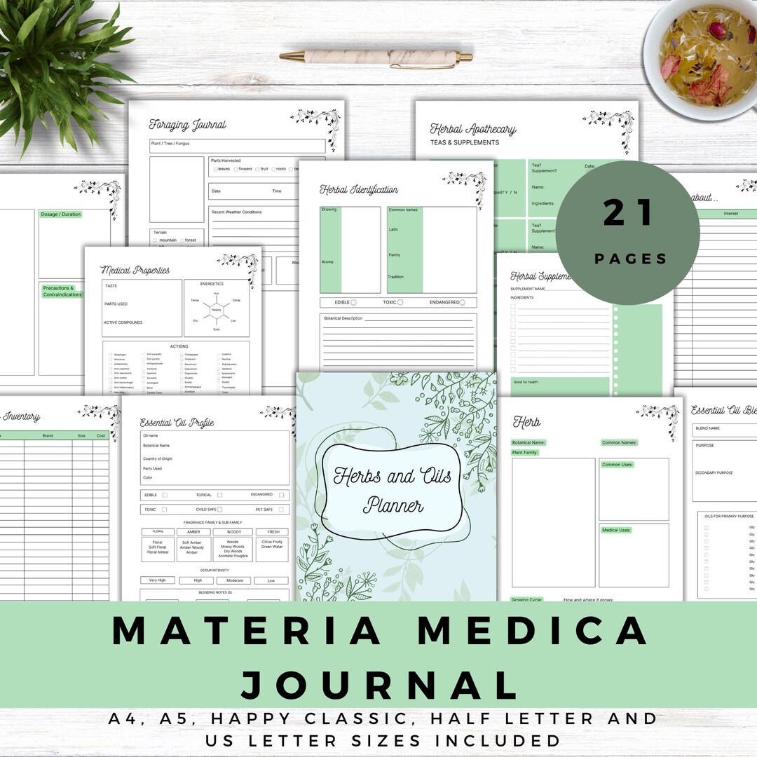 Herbalism Journal Printable Materia Medica Workbook Natural Medicine Herbalism Journal Printable Materia Medica Workbook Natural Medicine