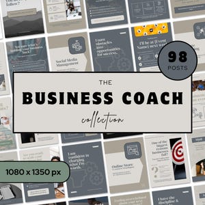 Socialmedia-sjablonen voor zakelijke coaches, aanpasbare Canva Instagram-berichten, marketingtools voor coaches en makers