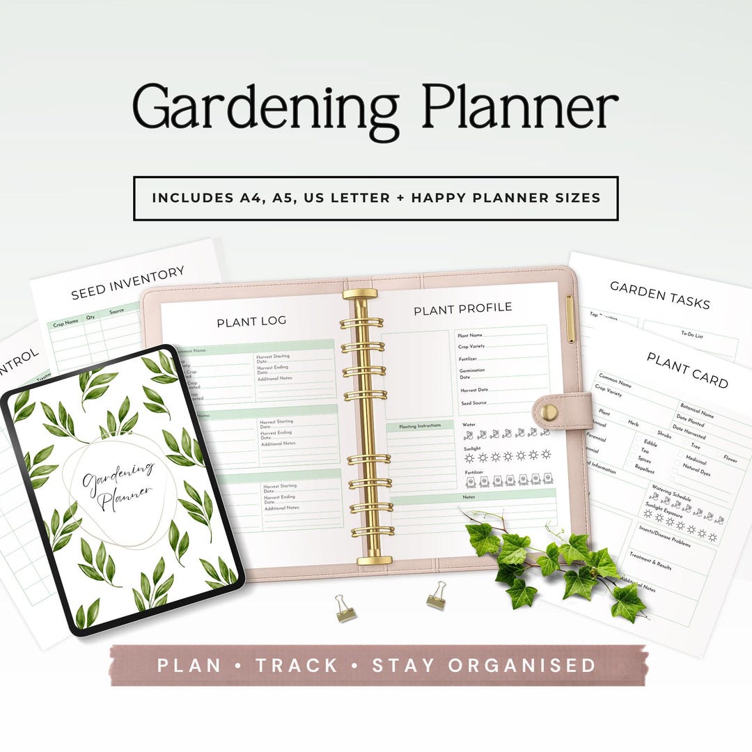 Garden Planner Printable, Seed Tracker & Garden Journal, Vegetable ...