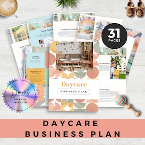 Daycare Business Plan Template Canva, Printable Childcare Startup Kit, Editable Preschool Strategy Workbook, Home Daycare Planning PDF