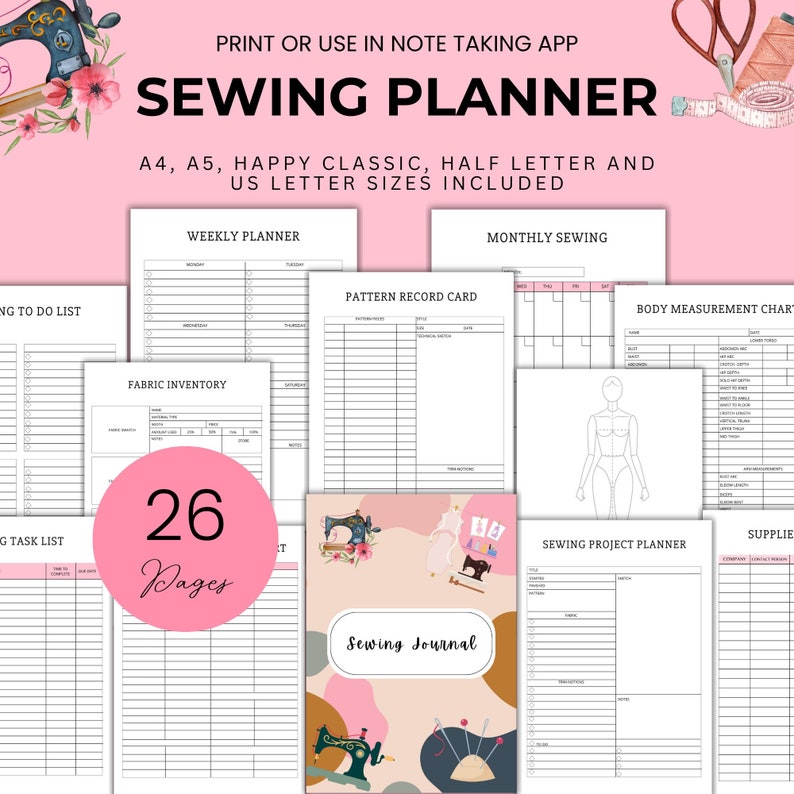 sewing project organization planner
fabric stash management tool