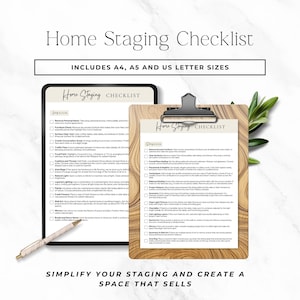 Lista de verificación para Home Staging Paquete de formularios comerciales para Property Staging Plantilla de bienes raíces Listas de verificación de servicios de diseño de interiores P3