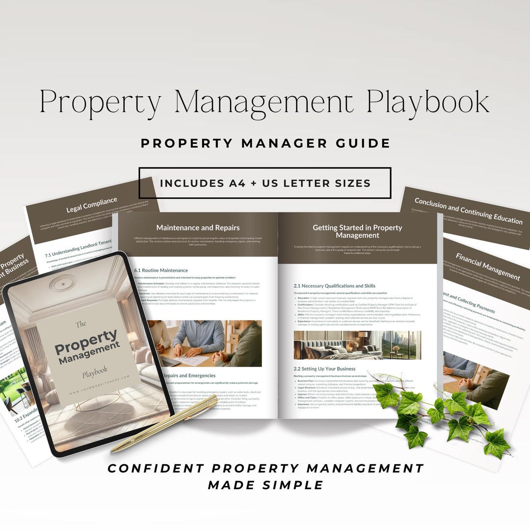 Property Management Training Guide Canva Template, Editable Property ...