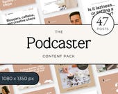 Podcast Instagram Templates, Podcast Canva Template, Social Media Kit for Podcasters, Podcast Promotion Posts Sprint 1