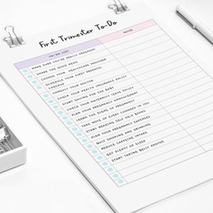 Pregnancy Trimester Checklist Bundle Pregnancy Planner Printable ...