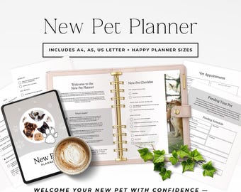 Pet Medical Record Planner, Puppy Care Organizer, Pet Health Tracker, Vaccination Log, Printable Pet Care Binder PDF P2