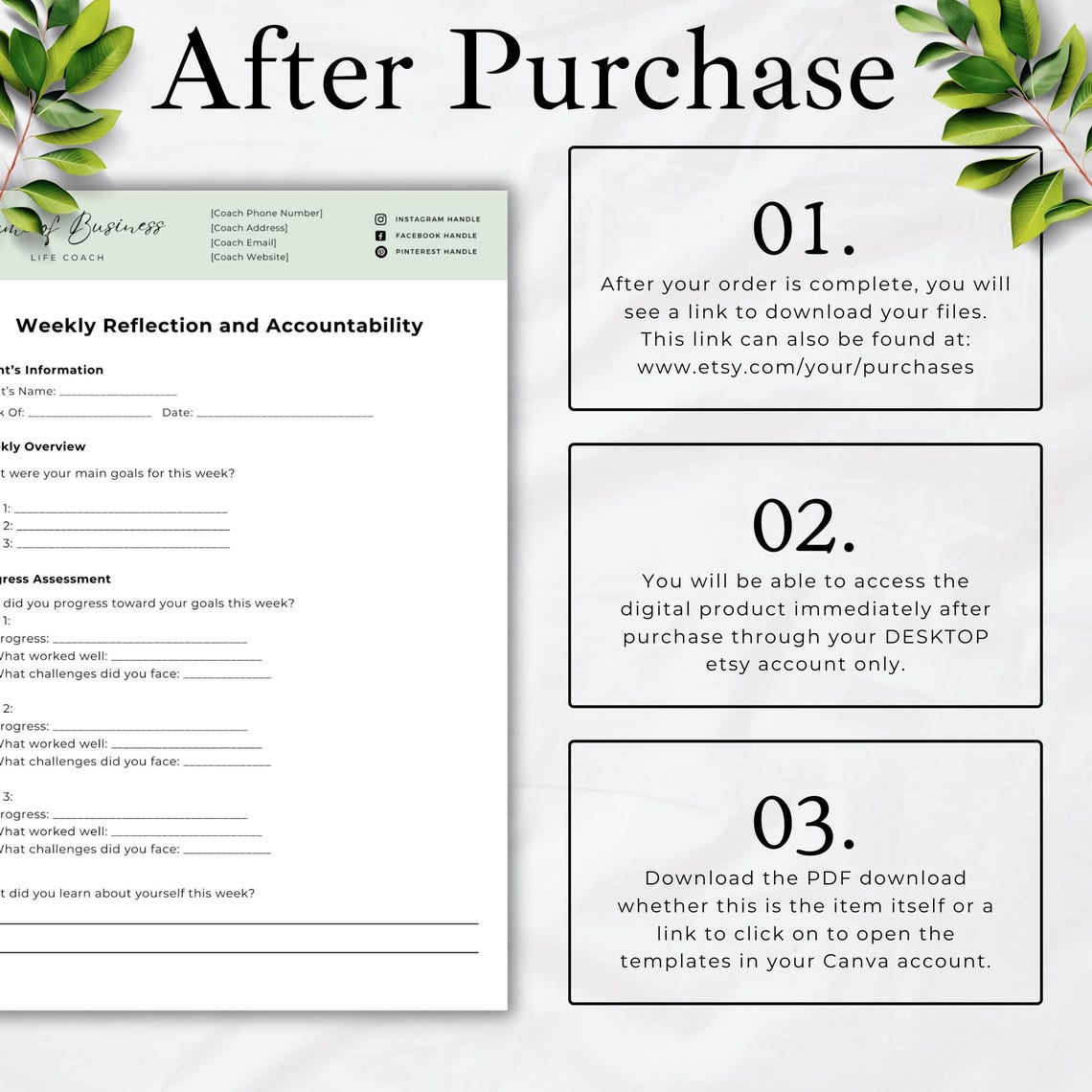 Life Coach Worksheet Bundle Coaching Workbook Editable Client Progress ...