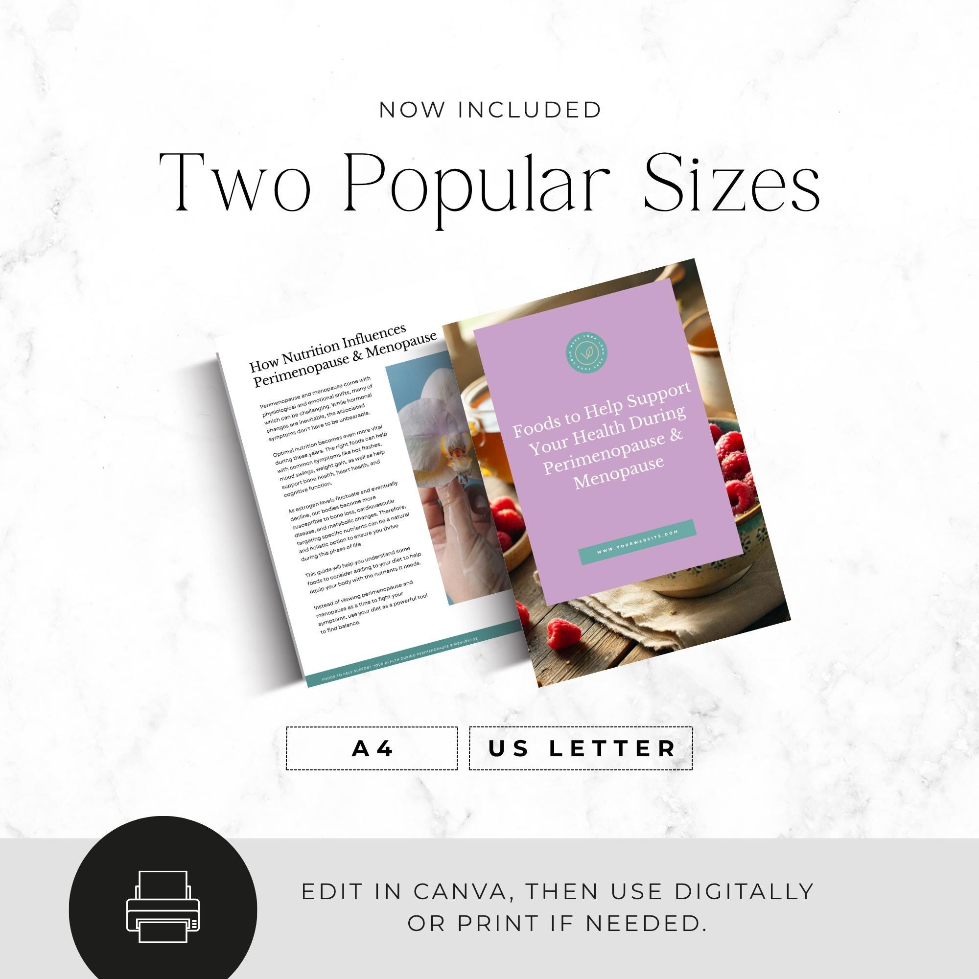 Menopause Coach Template Canva, Client Nutrition Guide, Hormone Health ...