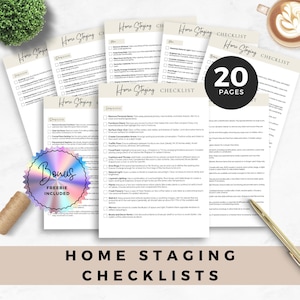 Home Staging Checklist Bundle Property Staging Business Forms Real Estate Template Interior Design Staging Services Checklists