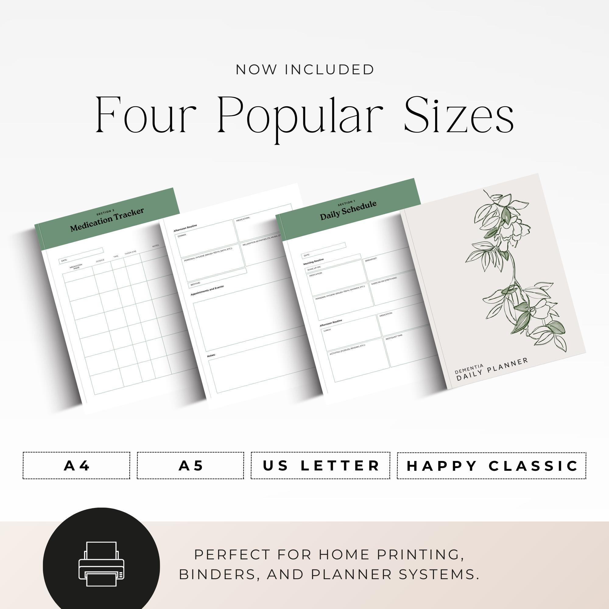 Dementia Care Planner Printable, Caregiver Planner & Daily Routine ...