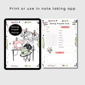 Sewing Planner Seamstress Planner Sewing Journal Printable Sewing Template Digital Fashion ...