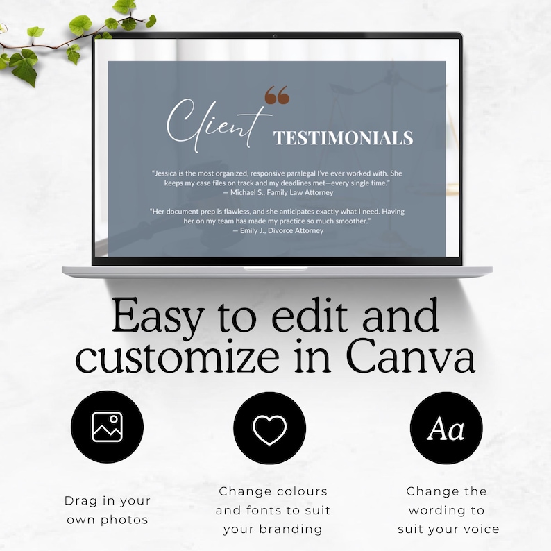 legal support services editable site

website template for independent paralegals