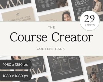 Plantillas de Instagram para lanzamiento de cursos / Paquete de contenido para creadores de cursos de Canva / Plantillas de marketing para coaches / Lanzamiento de cursos online / Descarga digital