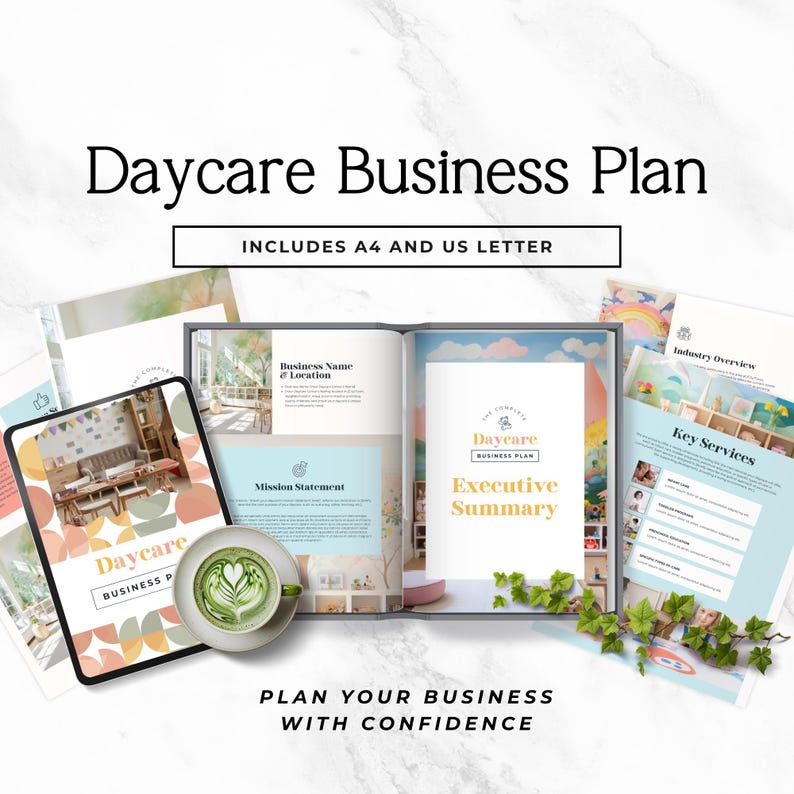 Daycare Business Plan Template Canva, Childcare Startup Business Plan ...