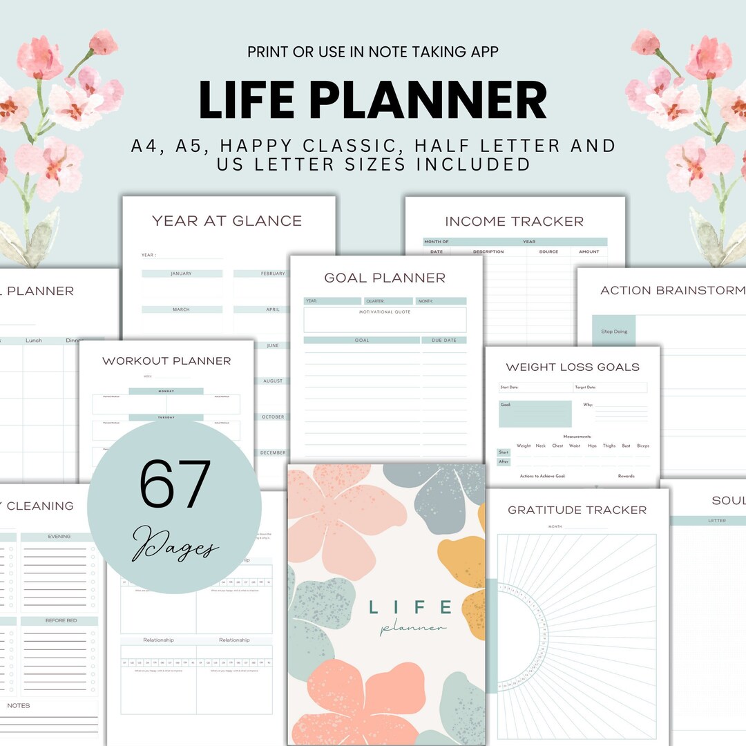 Life Planner Bundle Digital Home Management Planner All in One Bundle ...