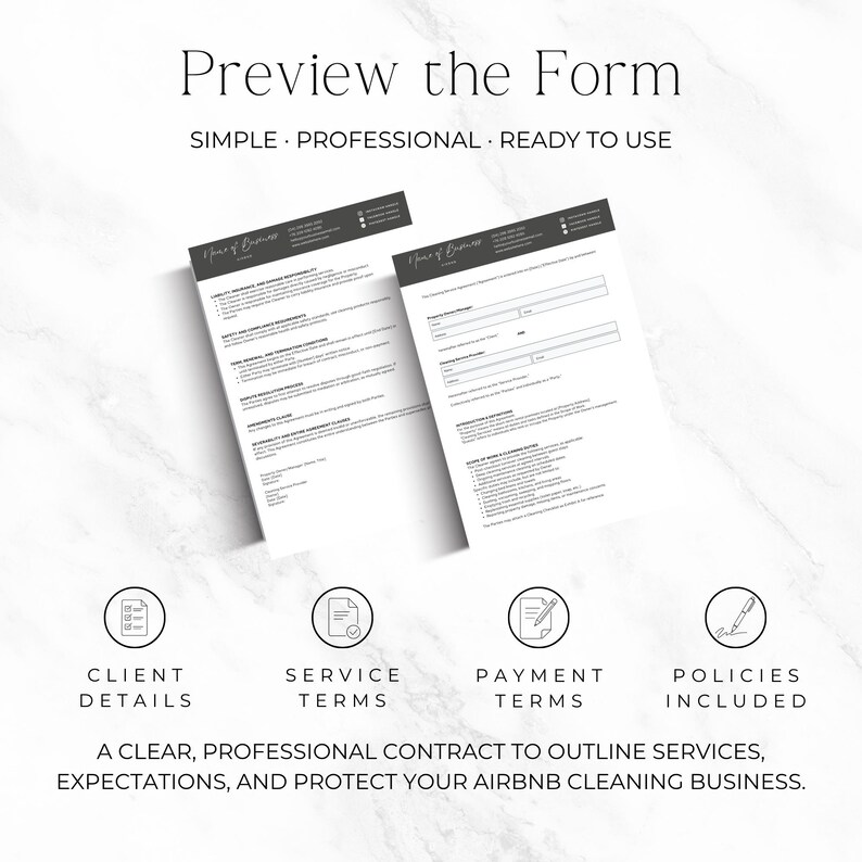 vacation rental cleaning service contract
house cleaning contract for airbnb hosts