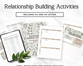Relationship Coach Printable Worksheets, Therapy Resources for Couples, Communication Skills, Emotional Growth Coaching Bundle P2