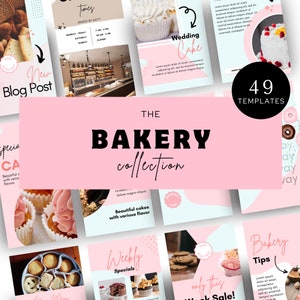 Instagram Reel Template Bakery Canva Template Story Cake Business Bakery Bundle Editable Social Media Bakery Branding Kit Templates
