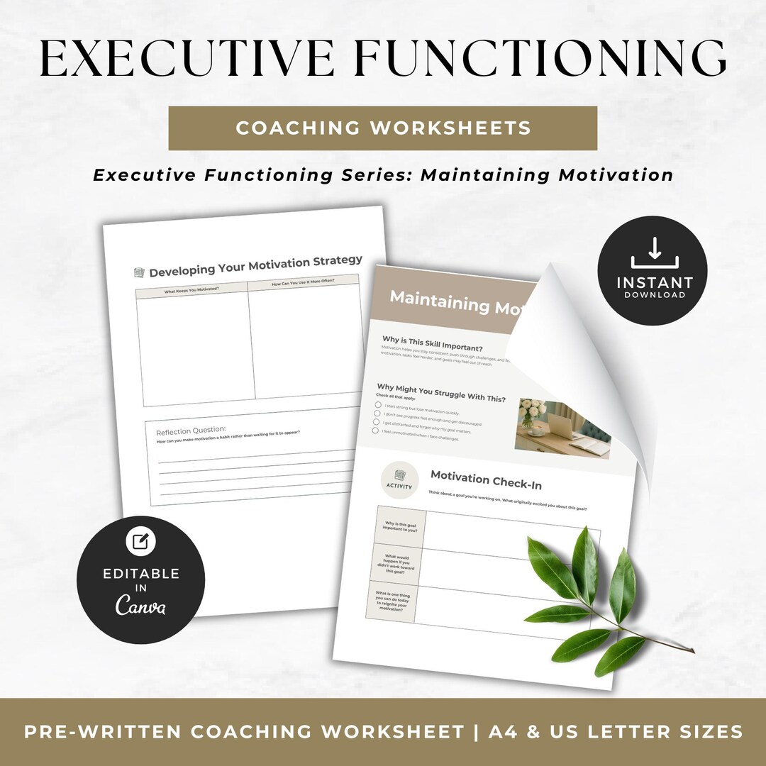 Executive Functioning Worksheet, ADHD Worksheets, Coping Skills ...