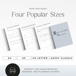 Etsy business planning worksheets for handmade sellers
Printable Etsy shop tracker and business planner