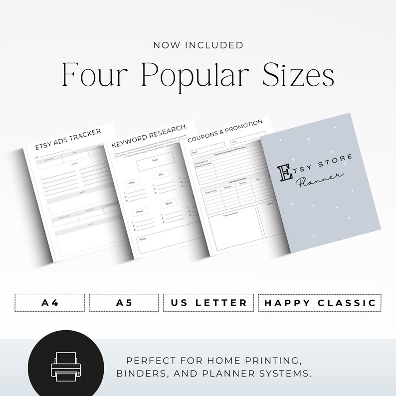 Etsy business planning worksheets for handmade sellers
Printable Etsy shop tracker and business planner