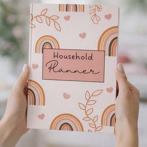household planner printable PDF organiser
home management planner with budget tracker