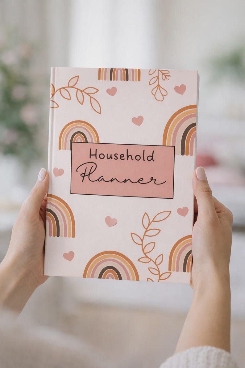 household planner printable PDF organiser
home management planner with budget tracker