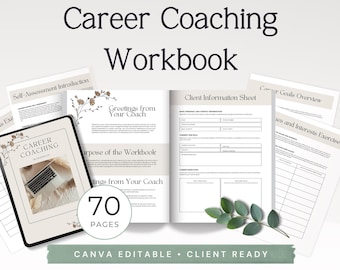 Career Coaching Workbook, Editable Career Planner Printable, Career Change Journal, Job Search Template, Career Development PDF Phase 4
