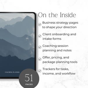 minimal coaching planner pages for client management
coaching session notes and client tracking planner