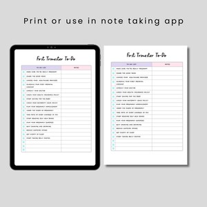 Pregnancy Trimester Checklist Bundle Pregnancy Planner Printable ...